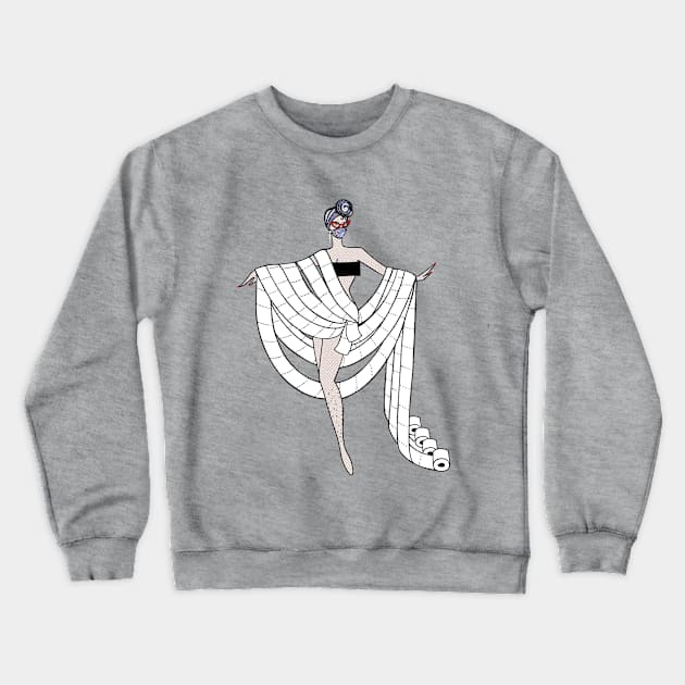 Toilet Paper Couture Crewneck Sweatshirt by Illustrating Diva 